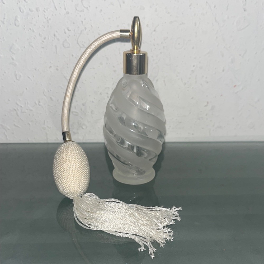 Vintage Silvestri frosted glass perfume bottle
